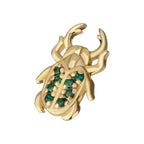 Invictus | 14k gold | Paved Gem Beetle Guardian Top | Emerald CZ