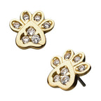 Invictus | 14k gold | Paw | CZ