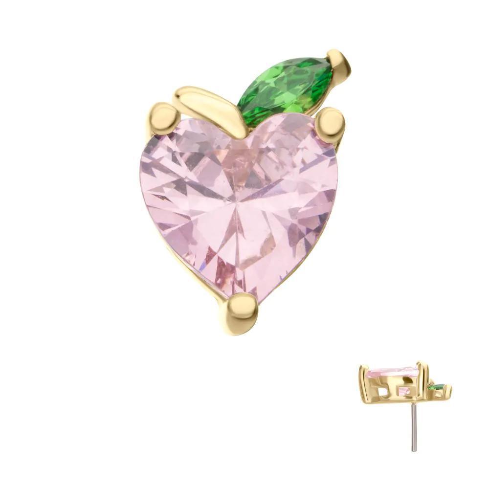 Invictus | 14k gold | Peach Heart | CZ