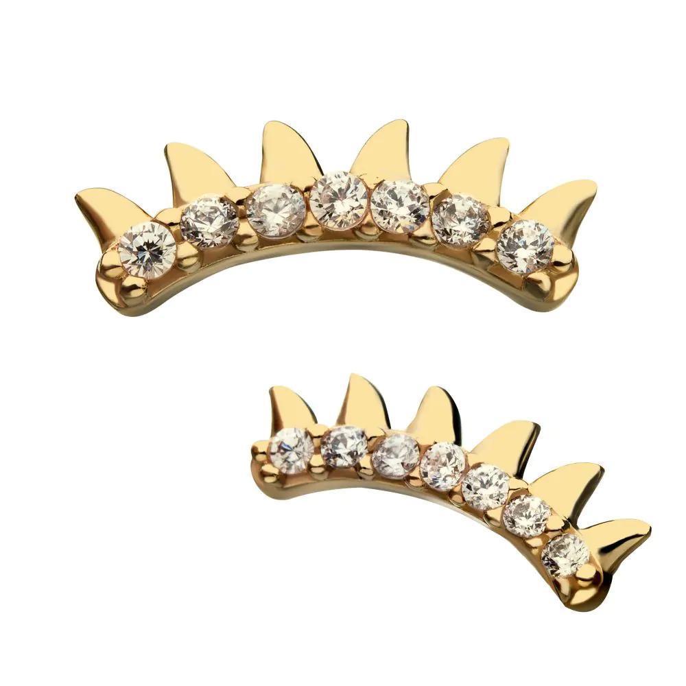 Invictus | 14k gold | Petite Spike Strip | CZ