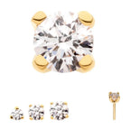 Invictus | 14k gold | Prong | Genuine Diamond