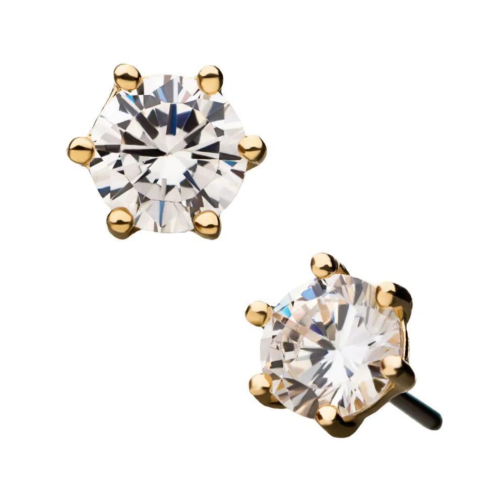 Invictus | 14k gold | Prong Set | CZ