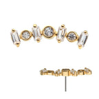 Invictus | 14k gold | Prong Set Baguette Cluster | CZ