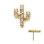 Invictus | 14k gold | Prong Set Cactus | CZ