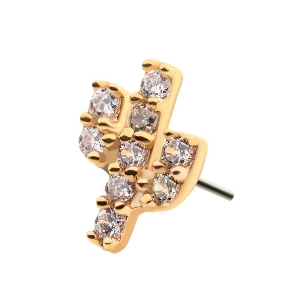 Invictus | 14k gold | Prong Set Cactus | CZ