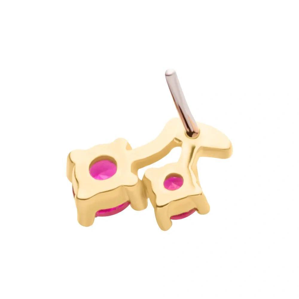 Invictus | 14k gold | Prong Set Cherries | CZ