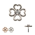 Invictus | 14k gold | Prong Set Clover |CZ