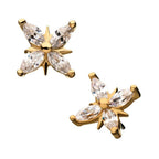 Invictus | 14k gold | Prong Set Cross | CZ