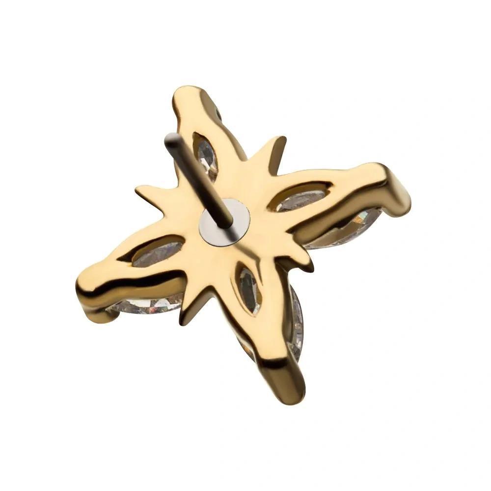 Invictus | 14k gold | Prong Set Cross | CZ