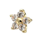 Invictus | 14k gold | Prong Set Flower | Cubic Zirconia