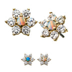 Invictus | 14k gold | Prong Set Flower | CZ