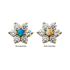 Invictus | 14k gold | Prong Set Flower | CZ