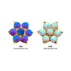 Invictus | 14k gold | Prong Set Flower | synthetic Opal