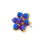 Invictus | 14k gold | Prong Set Flower | synthetic Opal