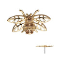 Invictus | 14k gold | Prong Set Gem Hollow Cut Bee Top | Champagne CZ