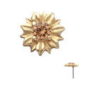 Invictus | 14k gold | Prong Set Gem Sunflower Top | Champagne CZ