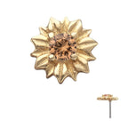 Invictus | 14k gold | Prong Set Gem Sunflower Top | Champagne CZ