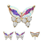 Invictus | 14k gold | Prong Set Marquise Butterfly | AB CZ