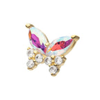 Invictus | 14k gold | Prong Set Marquise Butterfly | AB CZ