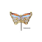 Invictus | 14k gold | Prong Set Marquise Butterfly | AB CZ