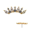 Invictus | 14k gold | Prong Set Marquise Cluster | CZ