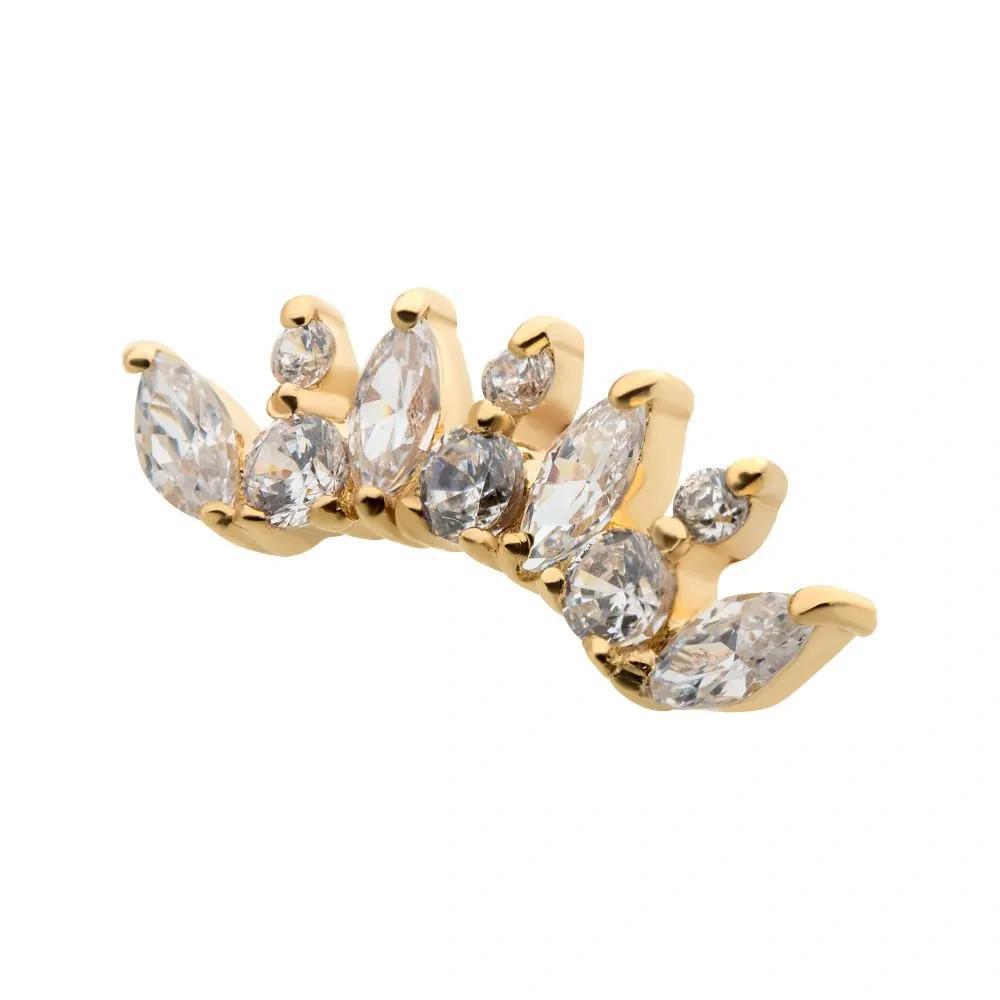 Invictus | 14k gold | Prong Set Marquise Cluster | CZ