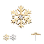 Invictus | 14k gold | Prong Set Snowflake | CZ