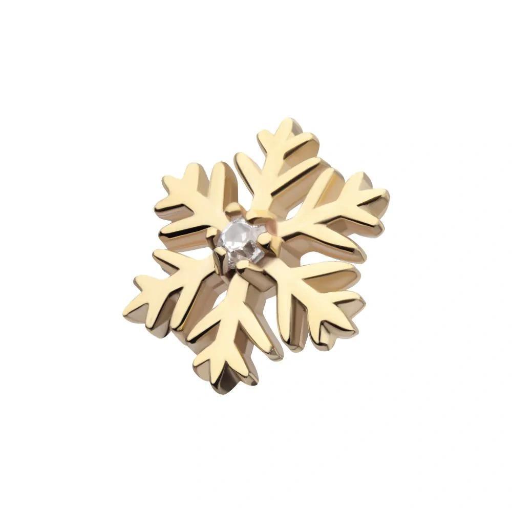 Invictus | 14k gold | Prong Set Snowflake | CZ