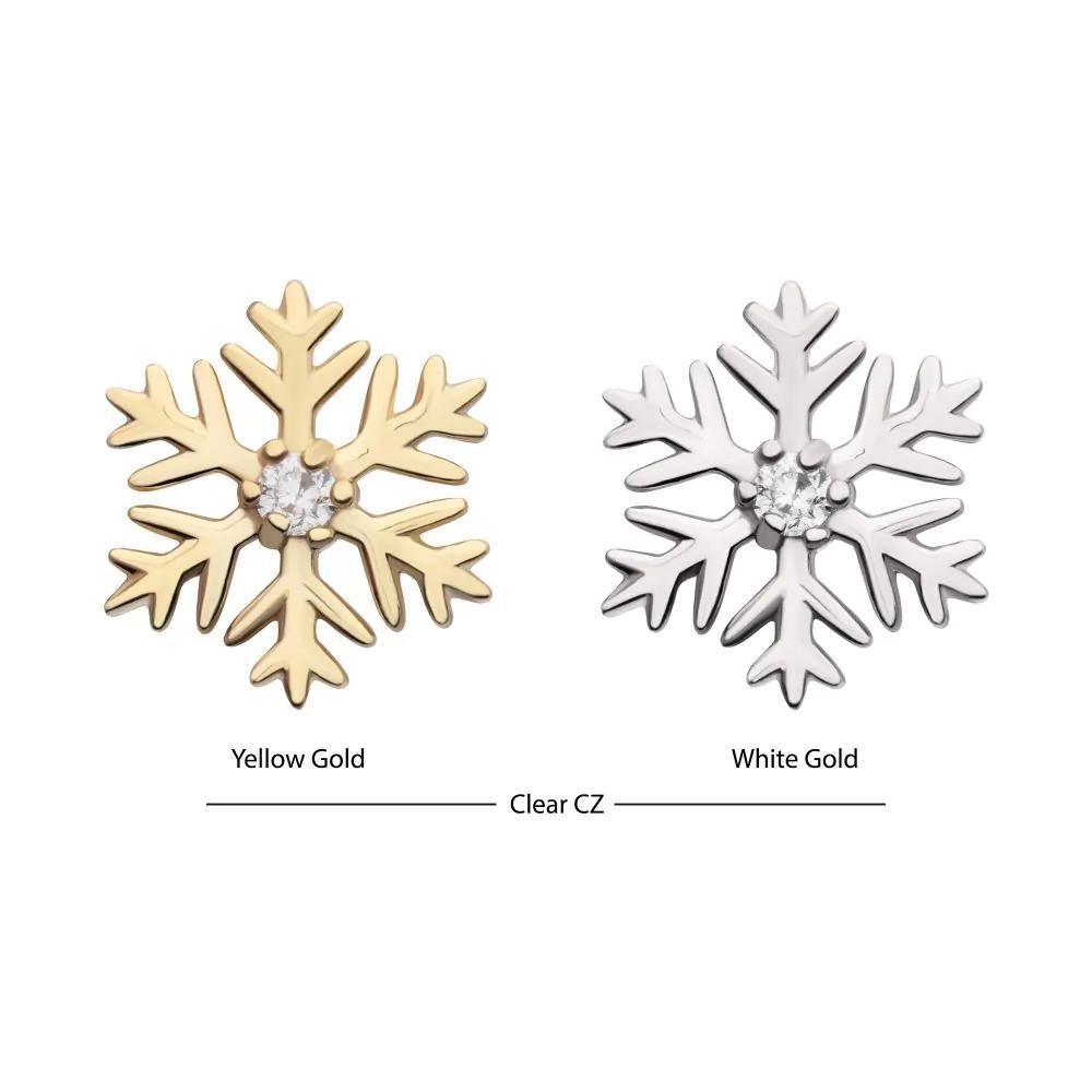Invictus | 14k gold | Prong Set Snowflake | CZ