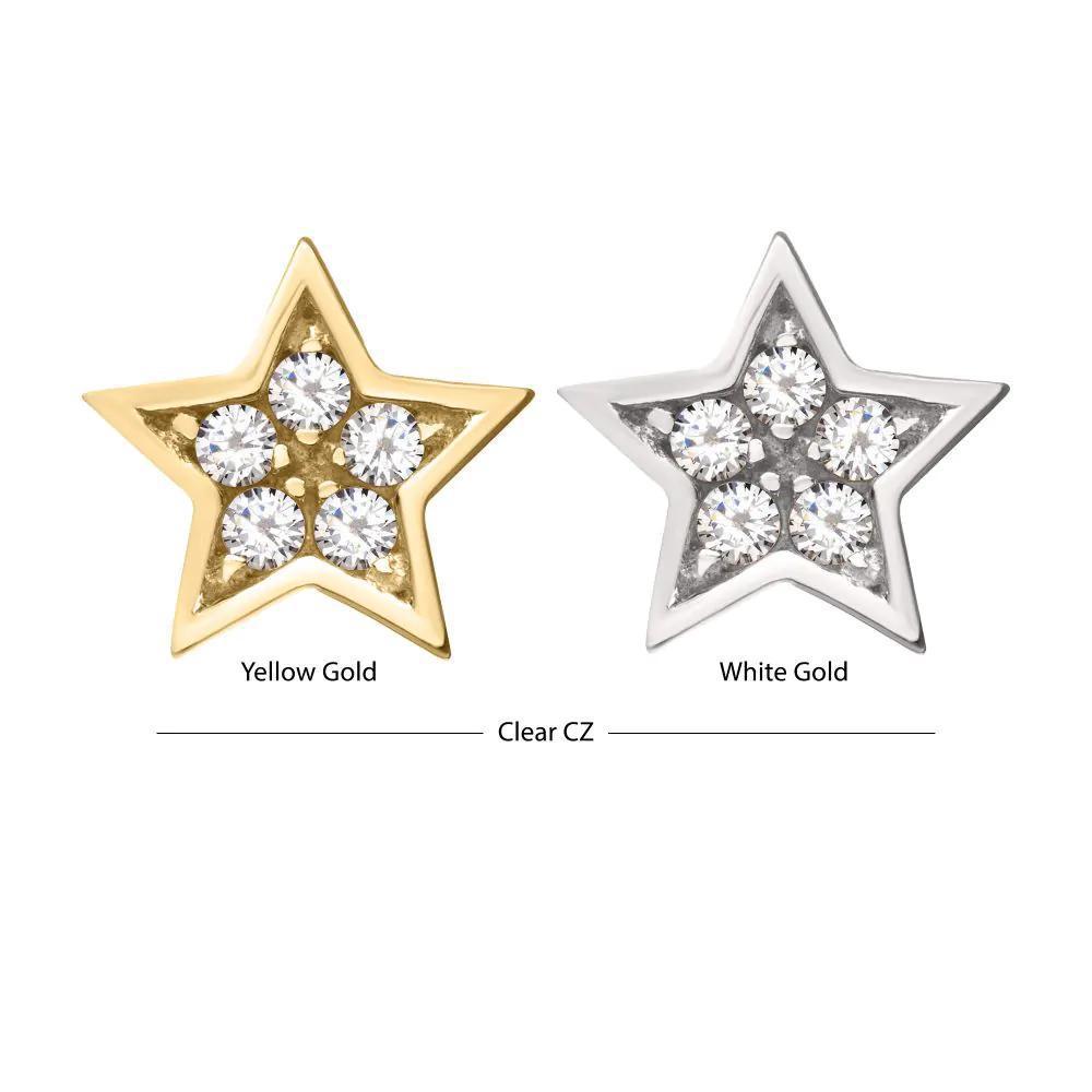 Invictus | 14k gold | Prong Set Star | CZ