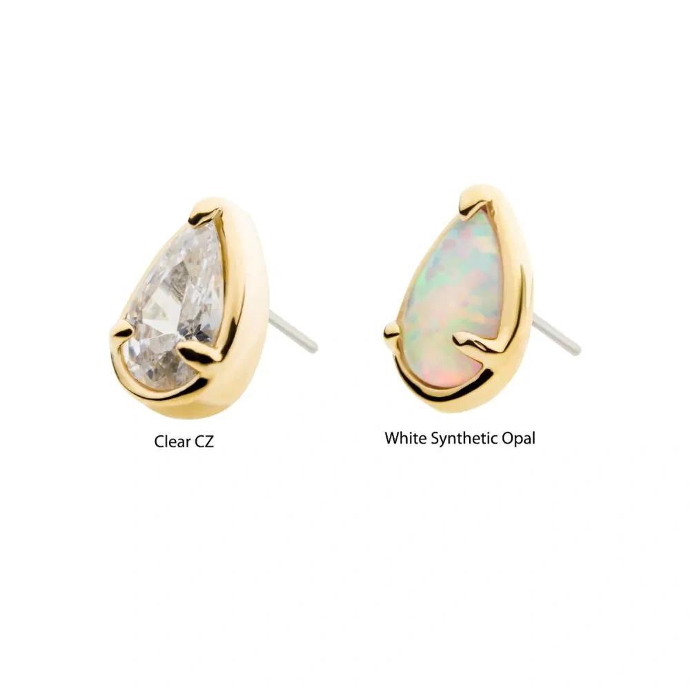 Invictus | 14k gold | Prong Set Teardrop