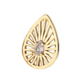 Invictus | 14k gold | Prong Set Teardrop CZ Gem on a Radiant Teardrop Shape Top | Cubic Zirconia
