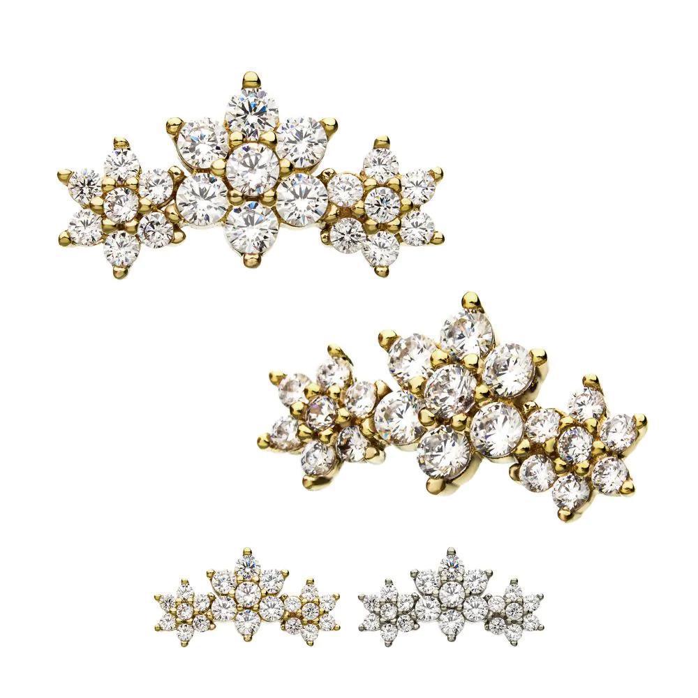 Invictus | 14k gold | Prong Set Tri-flower | SCZ