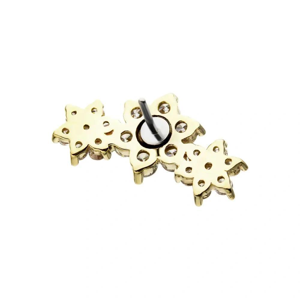 Invictus | 14k gold | Prong Set Tri-flower | SCZ