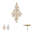 Invictus | 14k gold | Prong Set Trinity | CZ