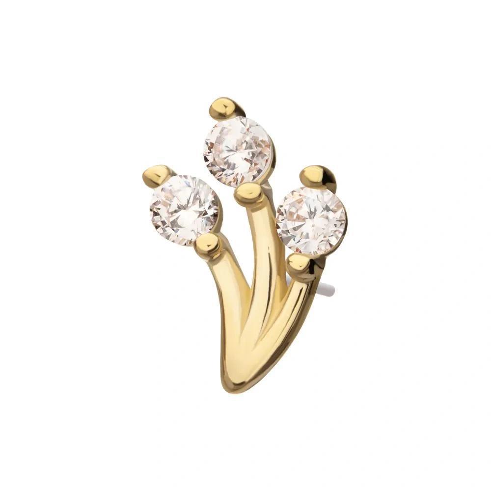 Invictus | 14k gold | Prong Set Vine | CZ