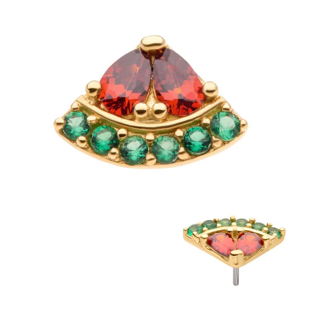 Invictus | 14k gold | Prong Set Watermelon | CZ