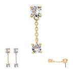 Invictus | 14k gold | Prong Set with Dangle | CZ