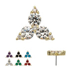 Invictus | 14k gold | Prong Trinity | Cubic Zirconia