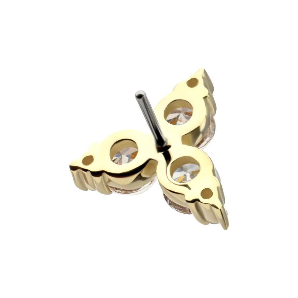 Invictus | 14k gold | Prong Trinity | Cubic Zirconia