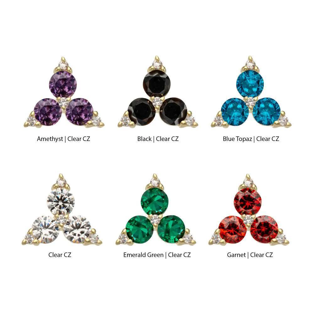 Invictus | 14k gold | Prong Trinity | Cubic Zirconia