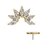 Invictus | 14k gold | Pronged Marquise Fan | CZ