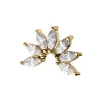Invictus | 14k gold | Pronged Marquise Fan | CZ