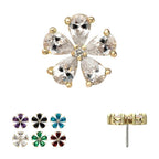 Invictus | 14k gold | Radiant Bloom Flower | Cubic Zirconia
