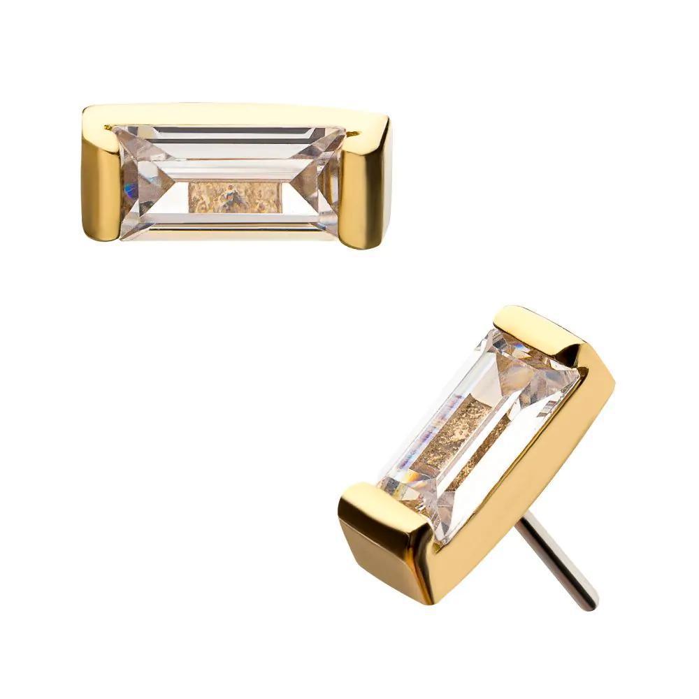 Invictus | 14k gold | Rectangle | CZ