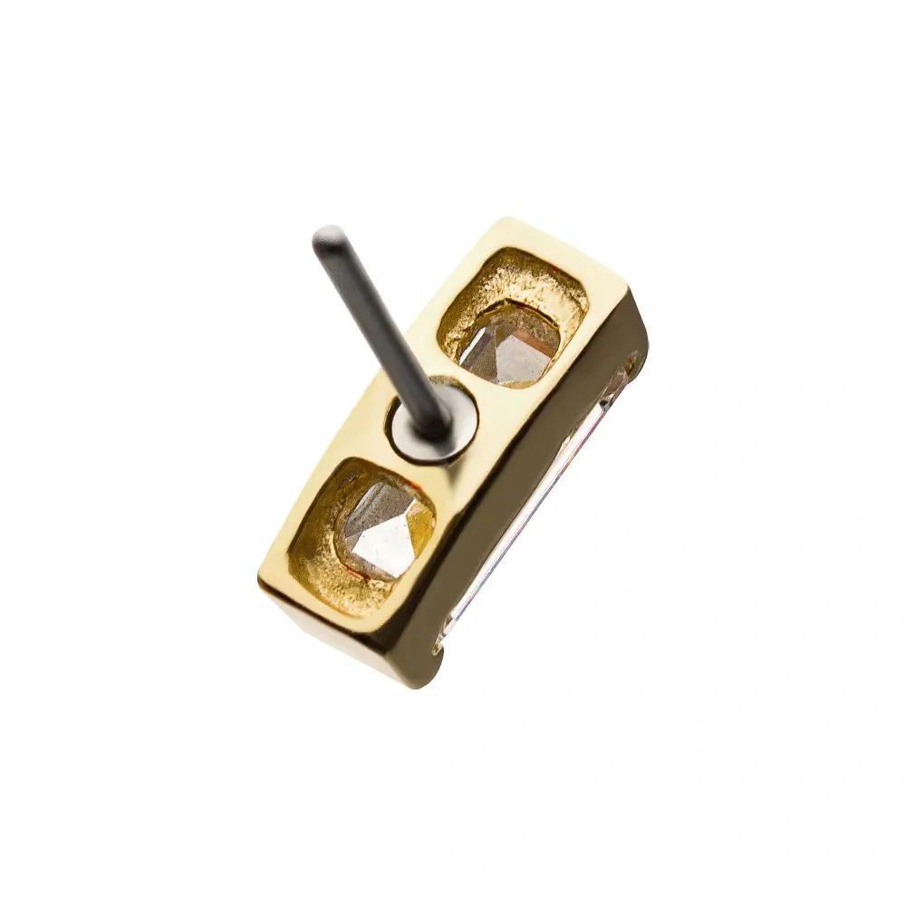 Invictus | 14k gold | Rectangle | CZ