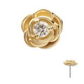 Invictus | 14k gold | Rosebud Bloom | Clear CZ