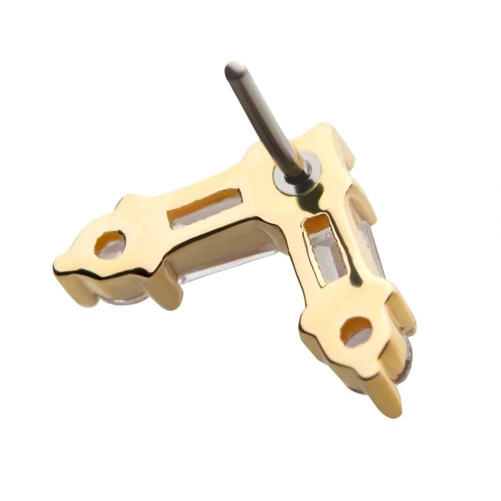 Invictus | 14k gold | Round and Baguette Triangle | CZ