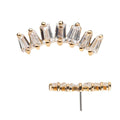 Invictus | 14k gold | Tapered Baguette Cluster | CZ
