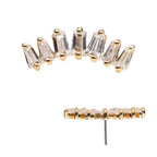 Invictus | 14k gold | Tapered Baguette Cluster | CZ